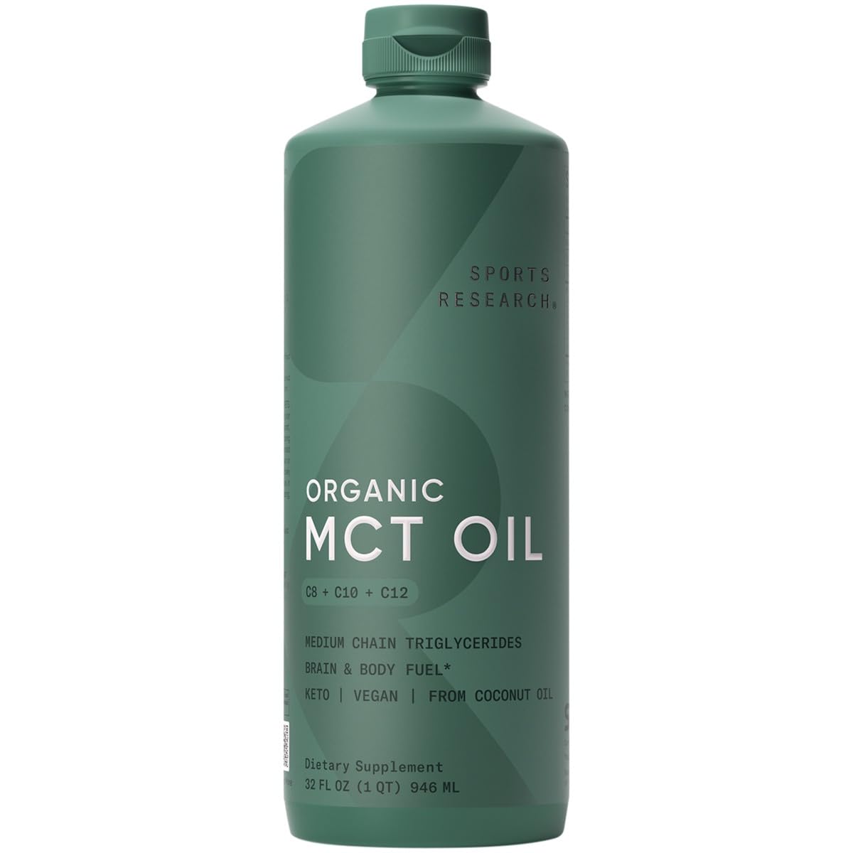 Premium MCT Oil from Organic Coconuts – Unflavored 32 fl oz