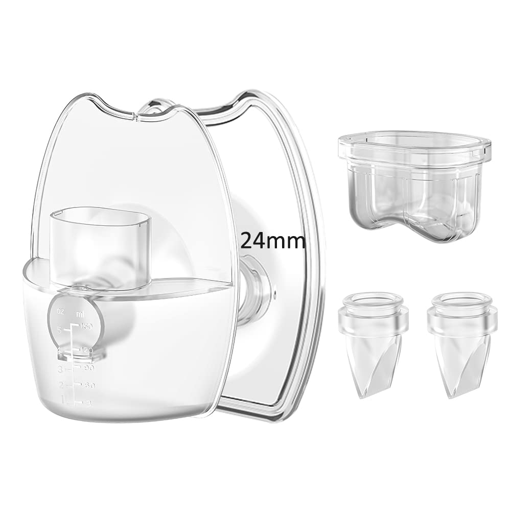 Replacement Parts with 24mm Flange for Bellababy Wearable Breast Pump BLA8038/BLA8039, 1Pack