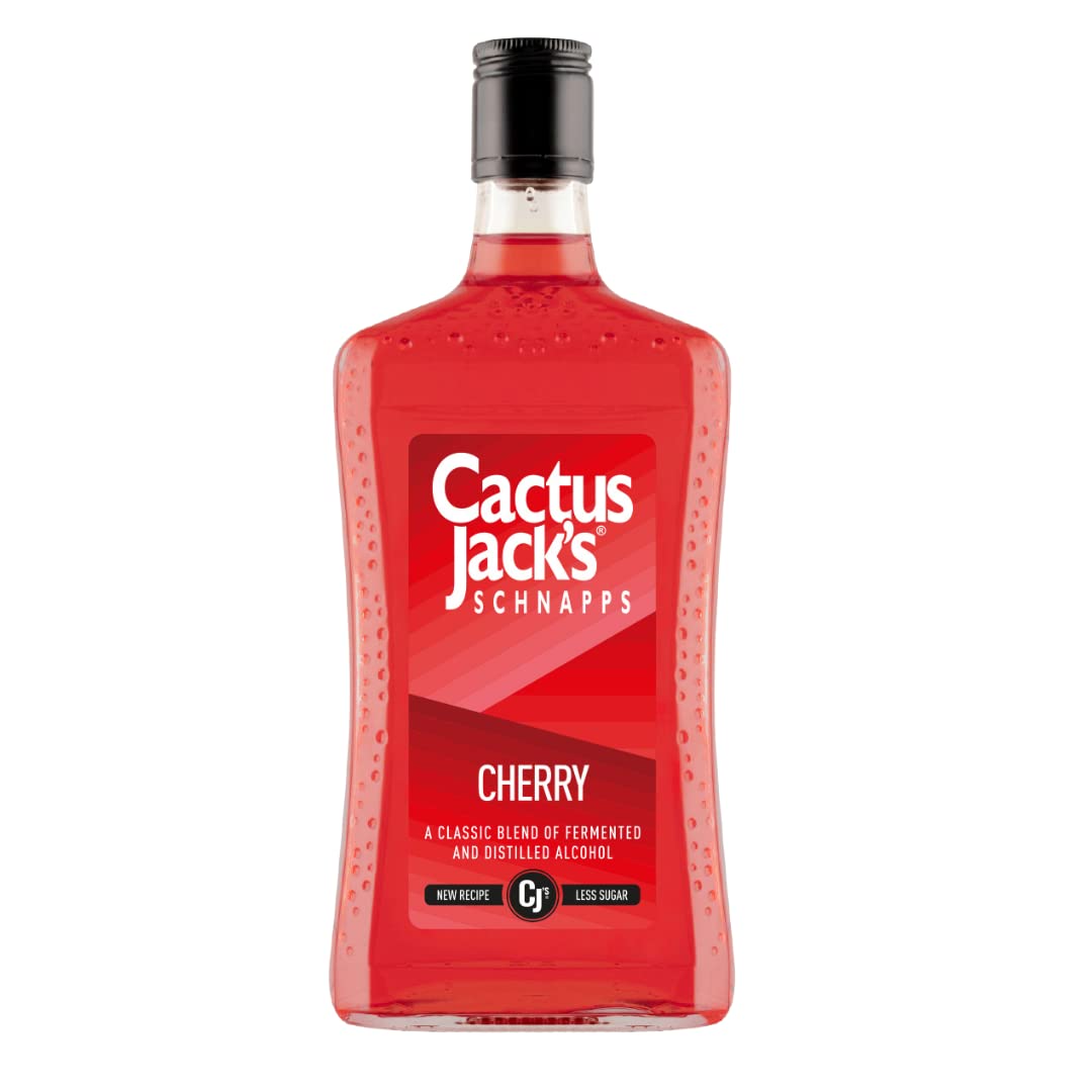 Cactus Jack's Cherry Flavoured Schnapps - 70cl - Enjoy as a colourful shot or with a mixer