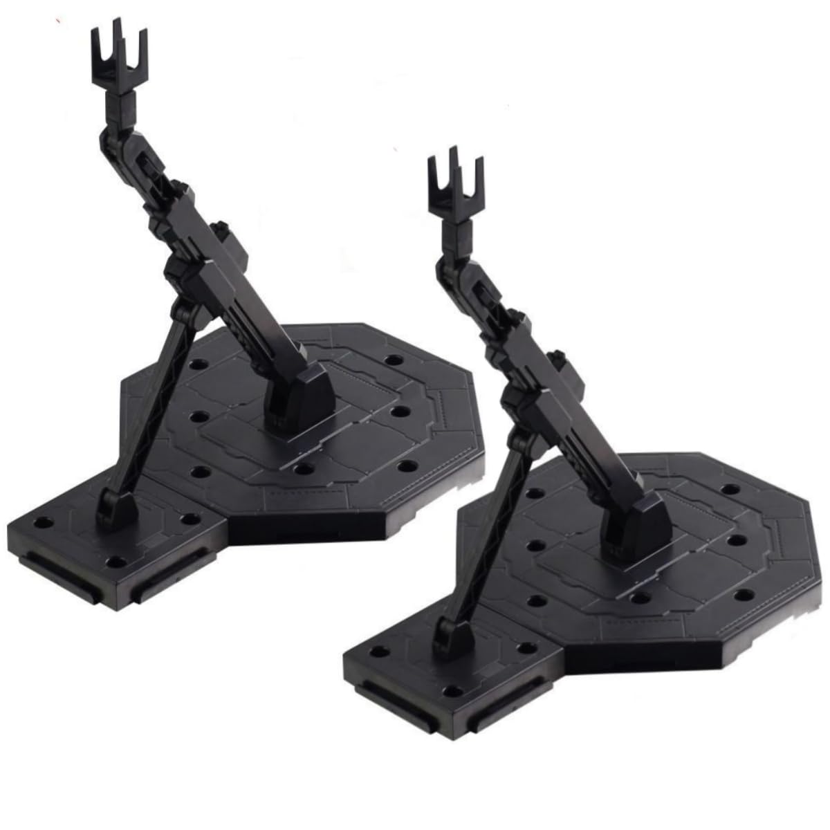 BioristarHG RG Hobby Action Base Gundam Model Stand Hobby Display Stand Compatible with HG MG BB 1/144 1/100 Pack of 2 (Black)