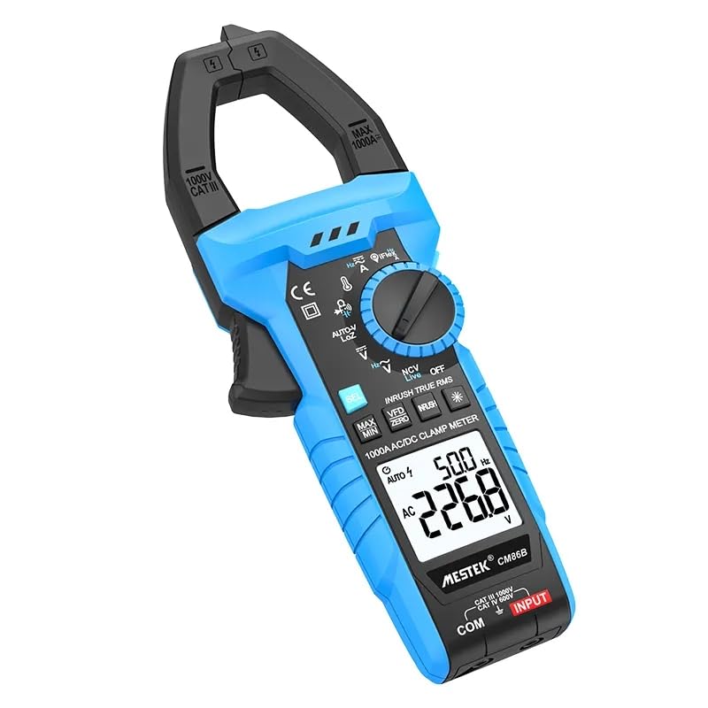 1000A AC/DC XQT Mestek HQ CM86B Digital Clamp Meter for Electrical Current Measuring.