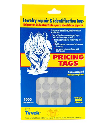 Jewelry Price Tags - Round Silver (Package of 1000)