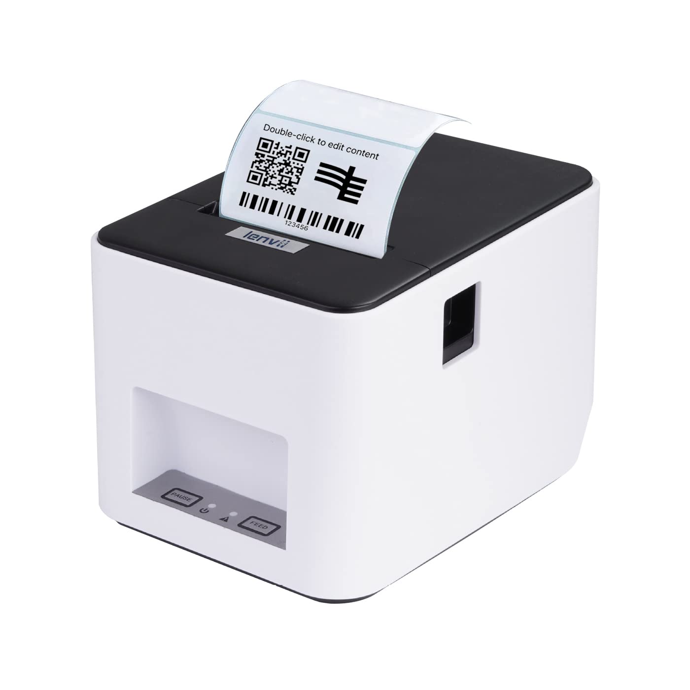 LENVIILV-R388 3 Inch Thermal Label Printer, 80MM Barcode Printer, USB Port Label Maker Machine,Compatible with Windows & Mac 203 DPI Bar Code Label Printer