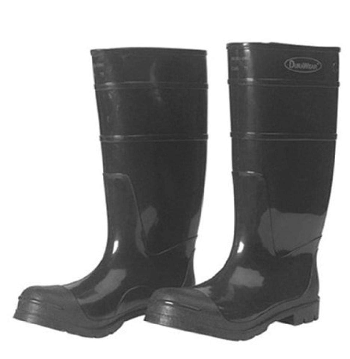 Liberty DuraWear PVC Protective Boot with Steel Safety Toe, 16" Height, Size 14, Black