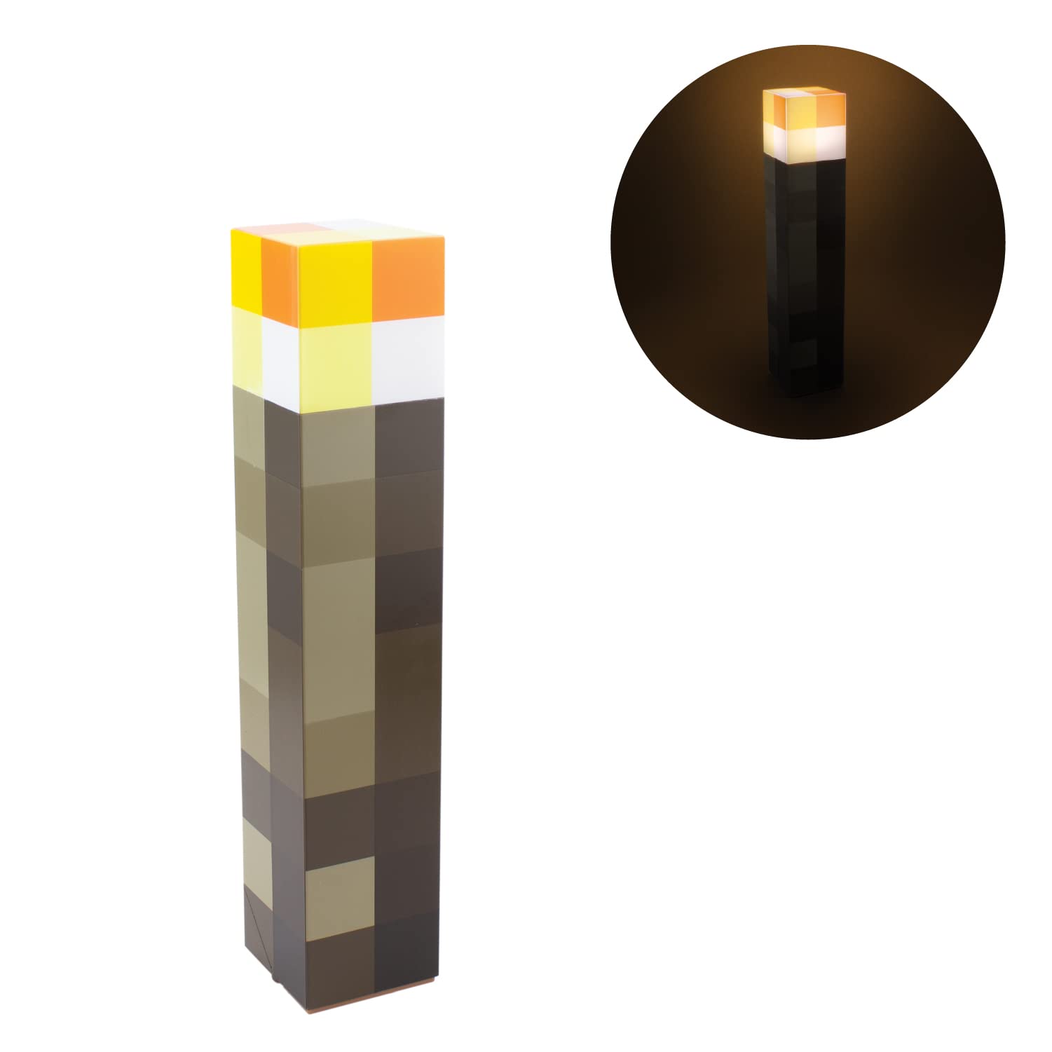 Minecraft Torch Light - Officially Licensed, 2 Light Modes, 2 Use Modes, Battery Operated, Gift for Gamers | Paladone