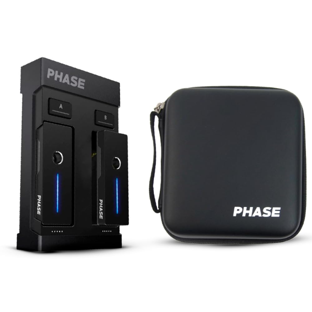 Phase Essential Wireless DVS Controller ES Bundle with Phase Case (Fits Phase Essential and Ultimate and Cables, Black) (2 Items)