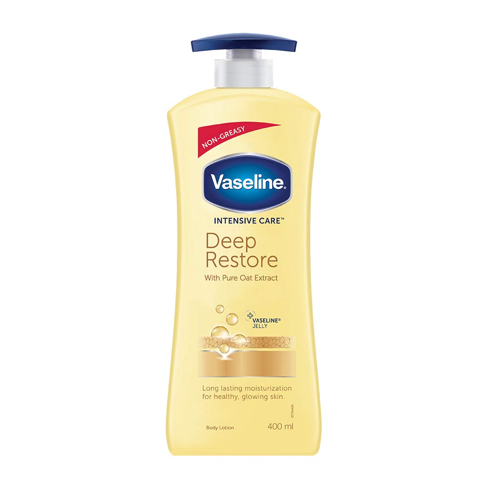 Vaseline Intensive Care Deep Restore With Pure Oat Extract Body Lotion, 400 Ml