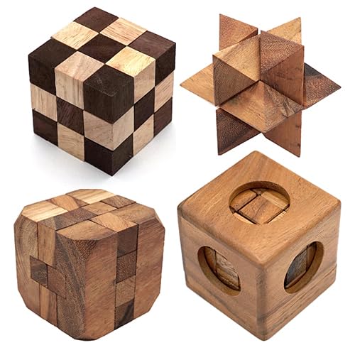 BSIRIPuzzle Challenge Collection - Snake Cube, Soma Cube, Diamond Cube, and Star Cube Puzzles for Kids and Adults - Brian Teaser and Challenging Games for Puzzle Enthusiasts