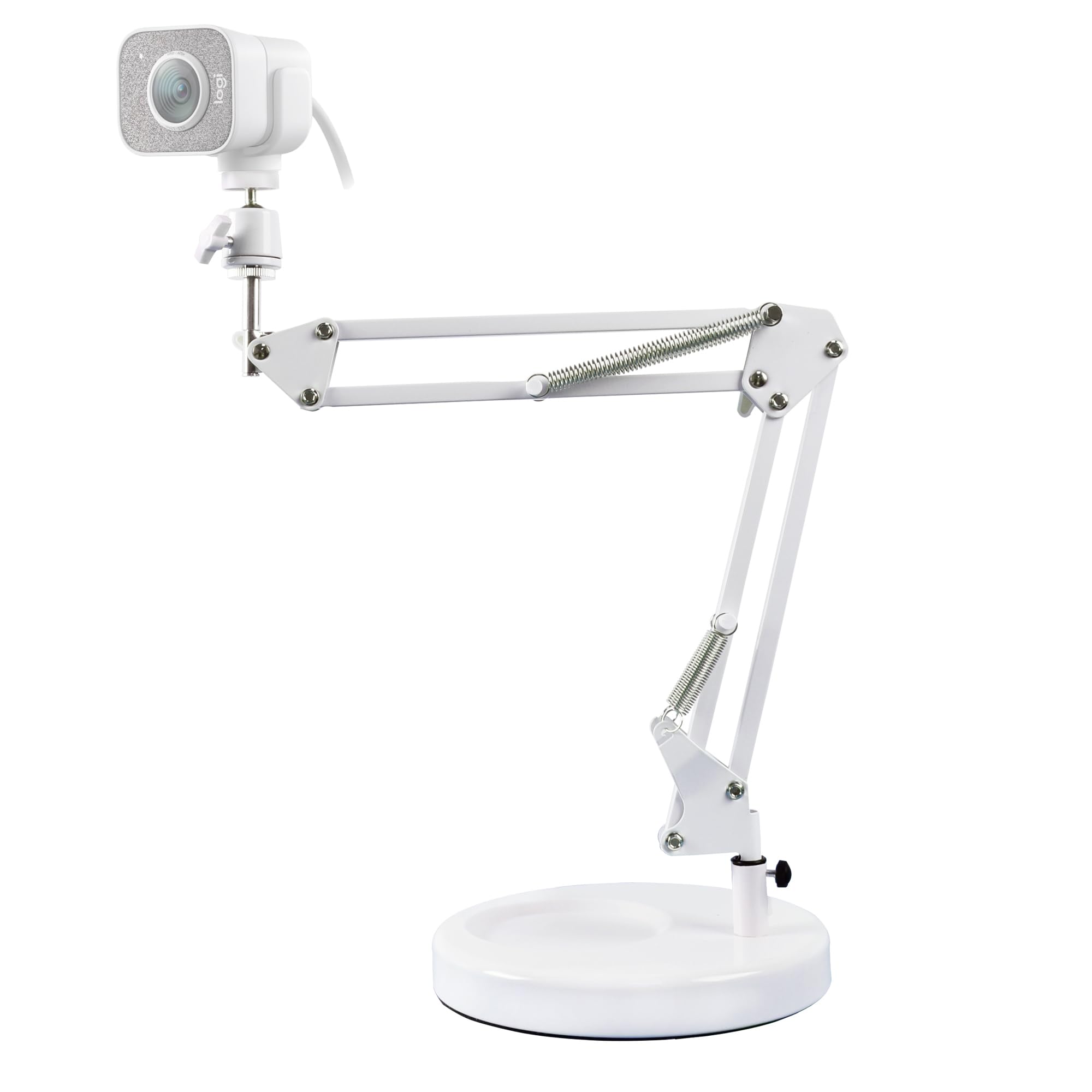 AceTaken White Webcam Stand for Logitech Brio 500,StreamCam,Lenovo,Elgato Neo Webcams