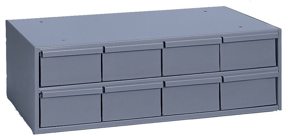 Durham003-95 Gray Cold Rolled Steel Storage Cabinet, 22-3/4" Width x 7-3/8" Height x 11-5/8" Depth, 8 Drawer