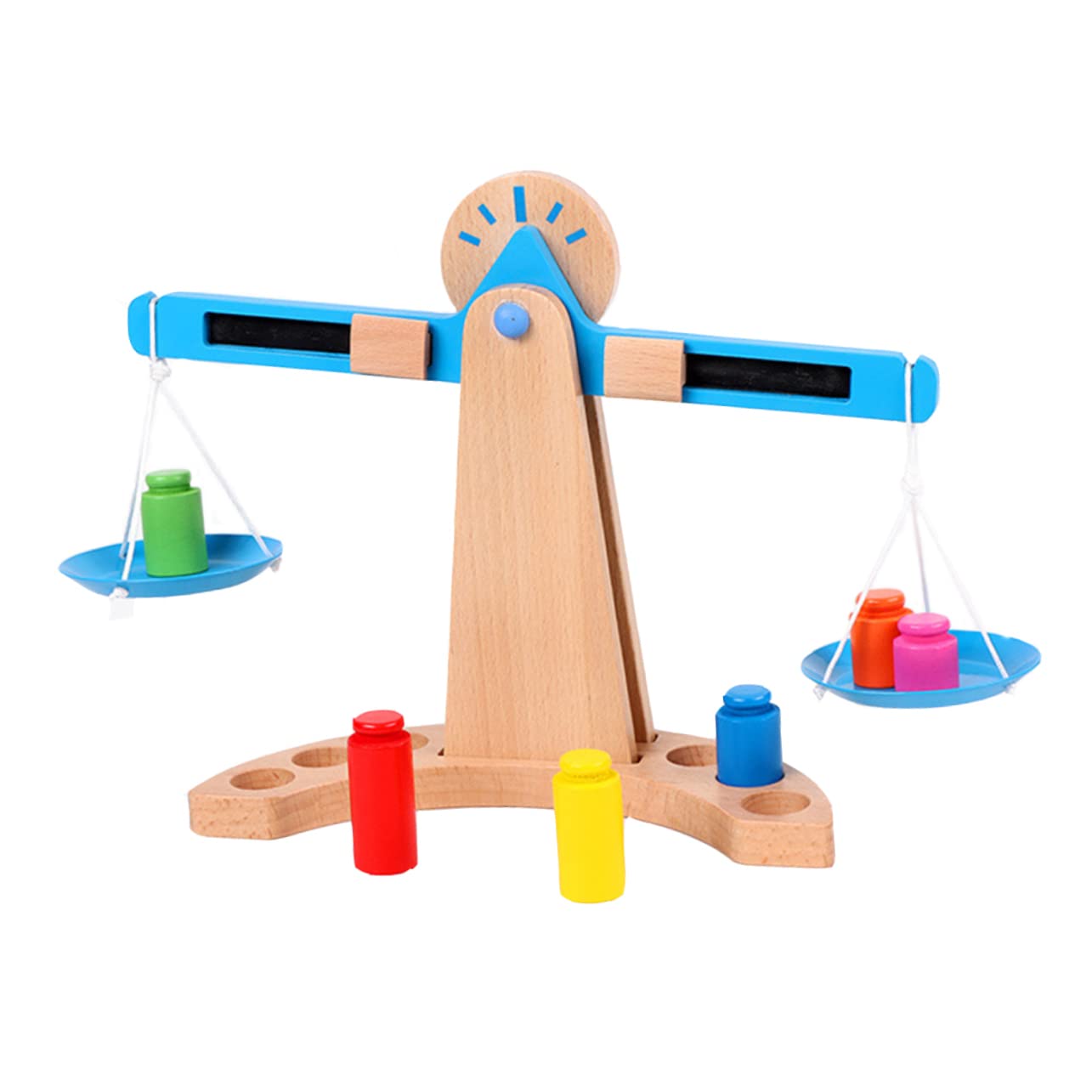 HEMOTON 1 Set Balance Kid Scale Toy Educational Toy Puzzle Toy Toodler Toys Educational Scale Toy Weight Scale Toys Children's Toys Wooden