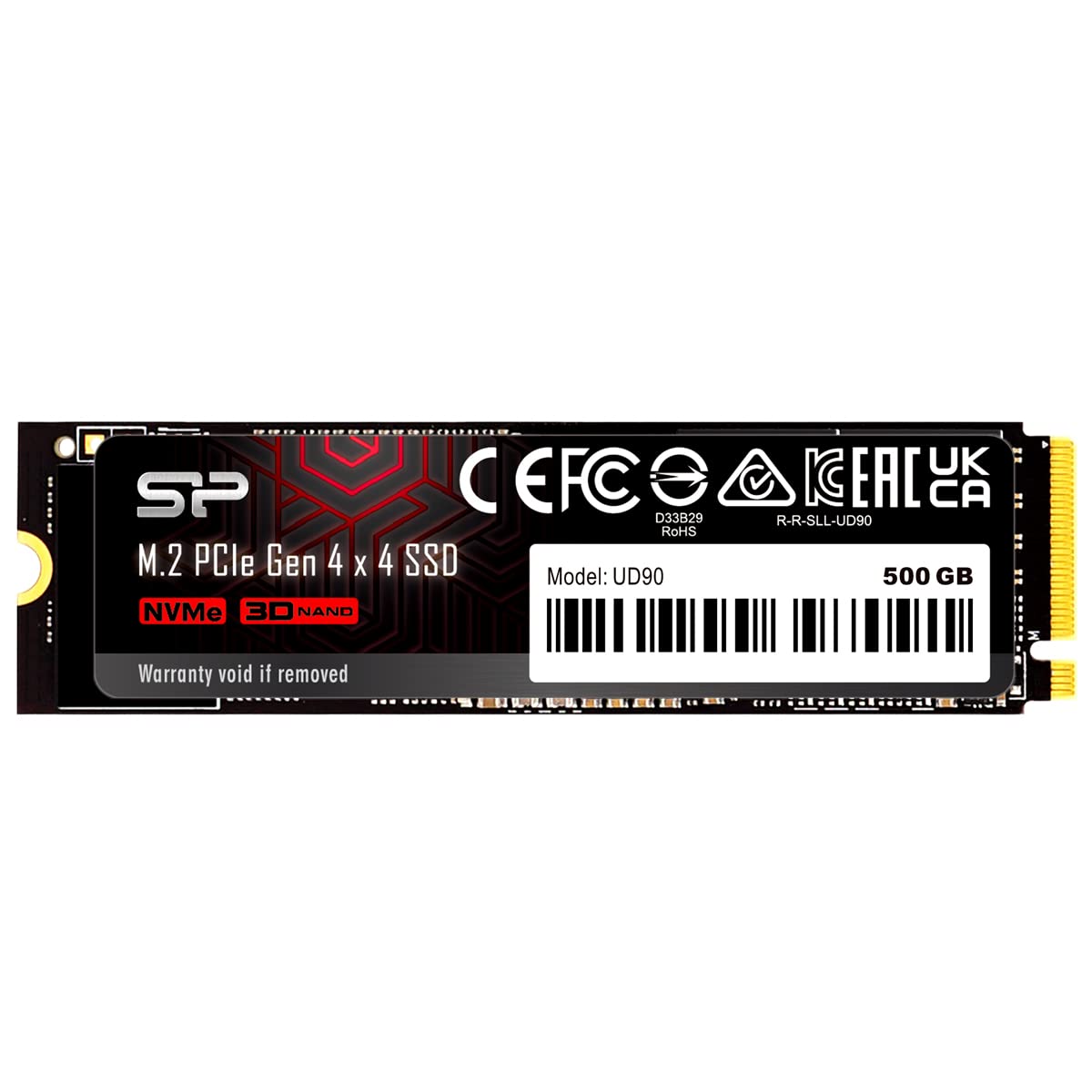 Silicon Power 500GB UD90 NVMe 4.0 Gen4 PCIe M.2 SSD R/W up to 5,000/3,850 MB/s (SP500GBP44UD9005)