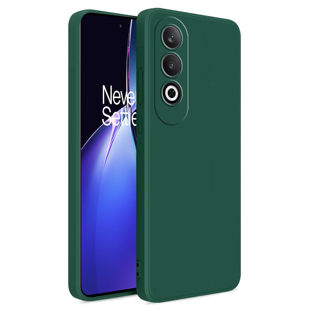 ZYZYZK Amazon Brand-Solimo Basic Case for OnePlus Nord CE4 5G (Silicone_Green)