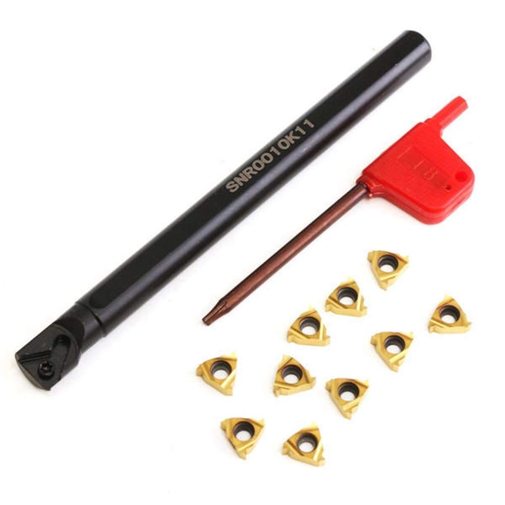 SNR0010K11 Internal Lathe Threading Boring Turning Tool with 11IR A60 Inserts 10pcs Cutting Tools Lathe accessories