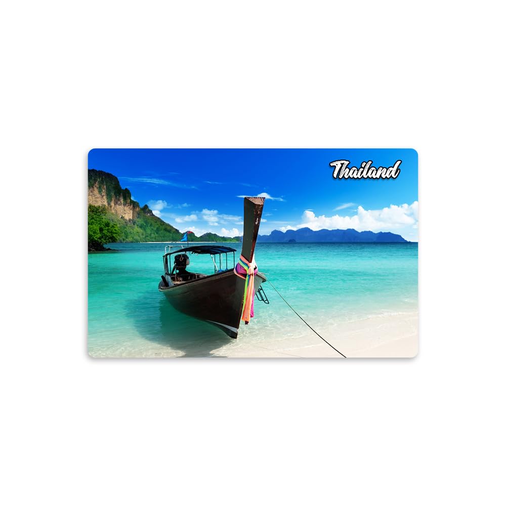 EVERCAREGIFTS Tourism Souvenir Thailand Fridge Magnet Foreign Country Refrigerator Magnet Birthday Gifts for Tourist World Tourism Souvenir Fridge Magnet Kitchen Décoration Home Decor