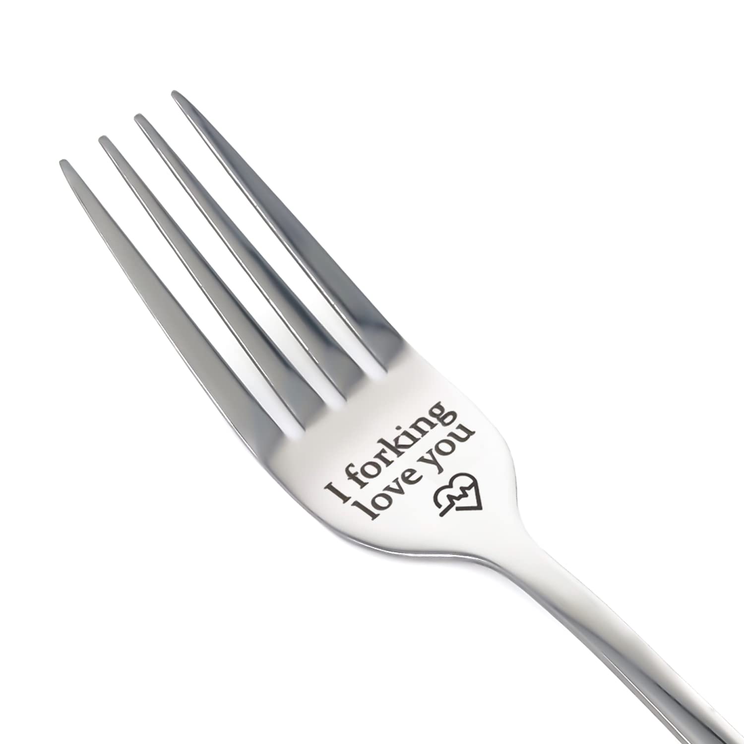 Forking Love You Funny Engraved Forks, Stainless Steel Engraved Fork, Personalized Letter Dinner Fork-I Forking Love You, Unique Carving Fork Best Gifts for Christmas Valentine's Day A3ANCZ (1)