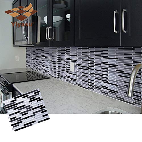 home decor - Mosaic Self Adhesive Tile Backsplash Wall Sticker Vinyl Bathroom Kitchen Home Decor DIY W4