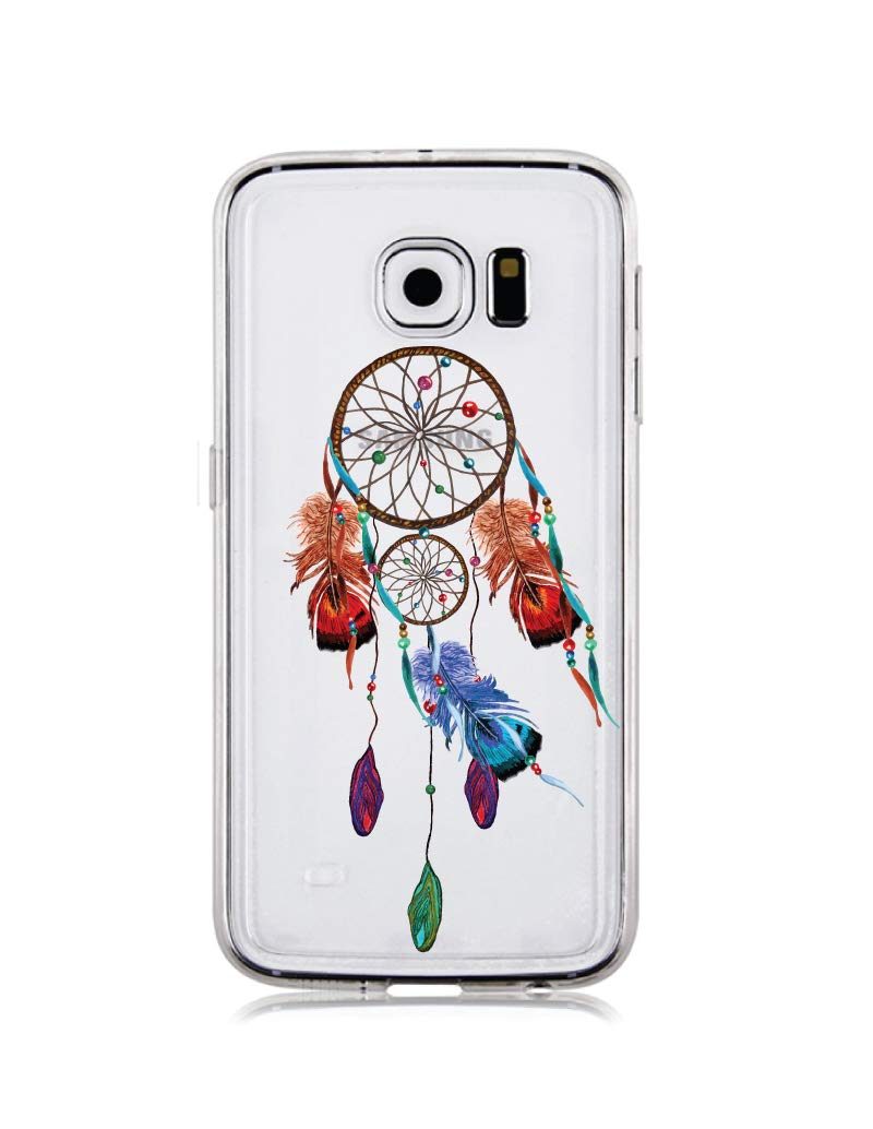 Samsung Galaxy S 6 Edge Plus Transparent TPU Silicone Case with Dream Catcher Design