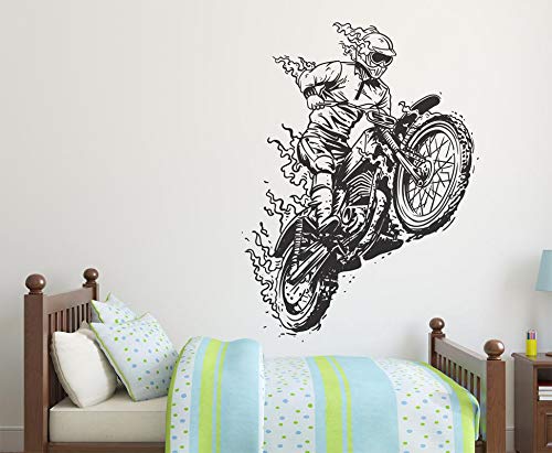 Extra Edge Motocross Madness Matt Vinyl Wall Sticker, XL