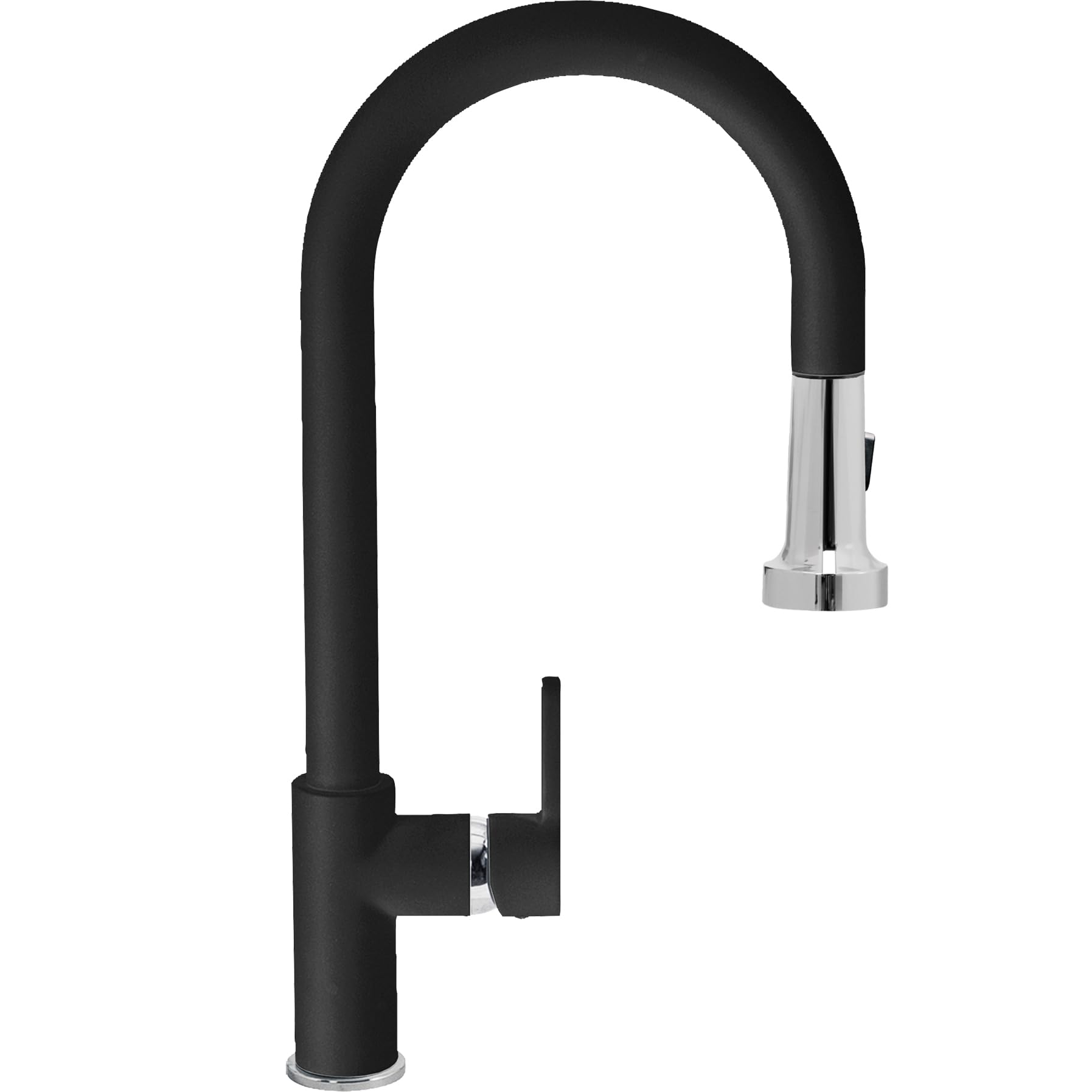 SchockAquaalto Mixer Tap with Pull-Out Shower with Professional Double Handle, Colour Night Matte Black, H443