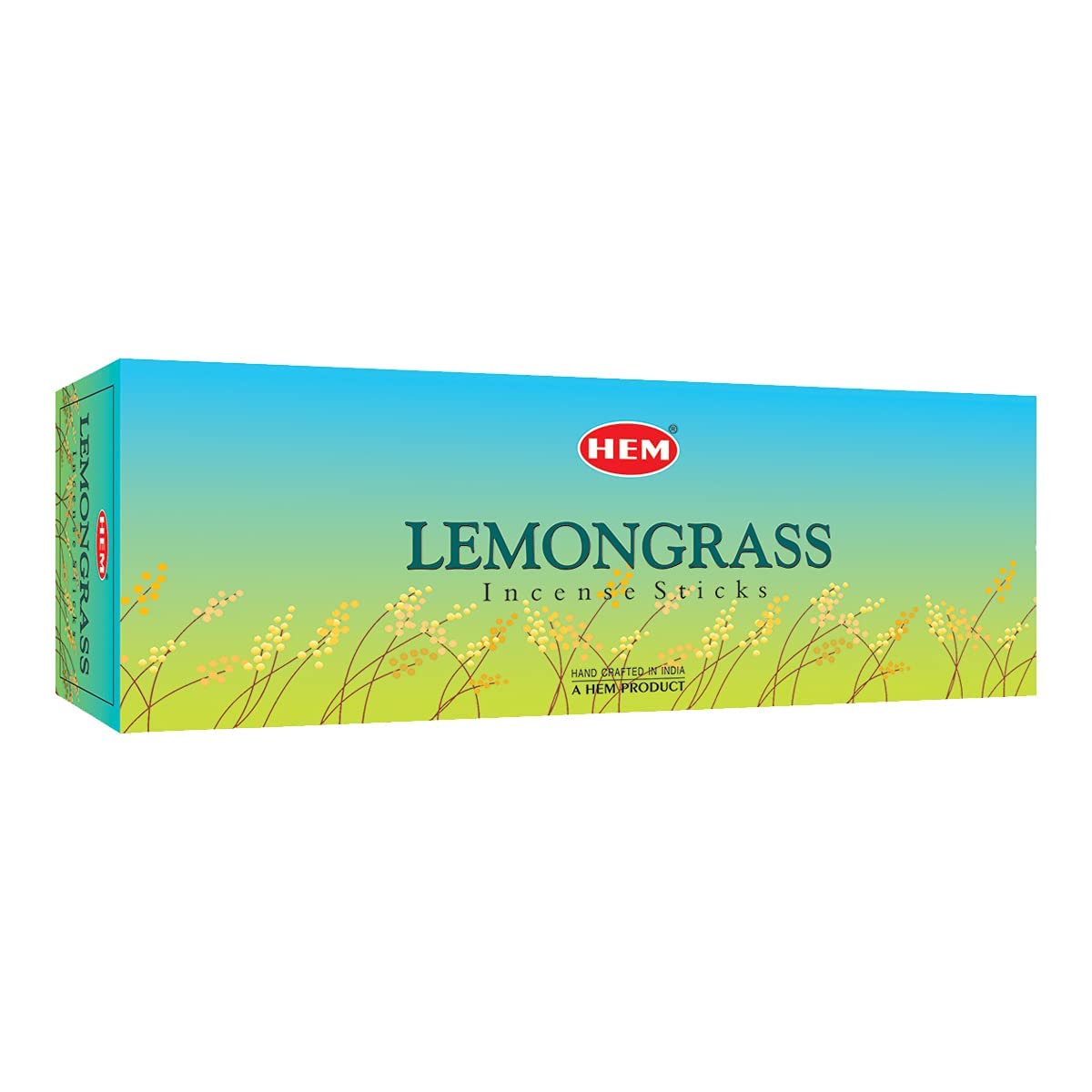 HEM Lemongrass Incense Sticks | Agarbatti for Home Freshness, Prayer, Positive Energy & Yoga Meditation | Pooja Item for Home | Burning Time - 35-40 Minutes |120 Sticks (Handcrafted & Low Smoke)