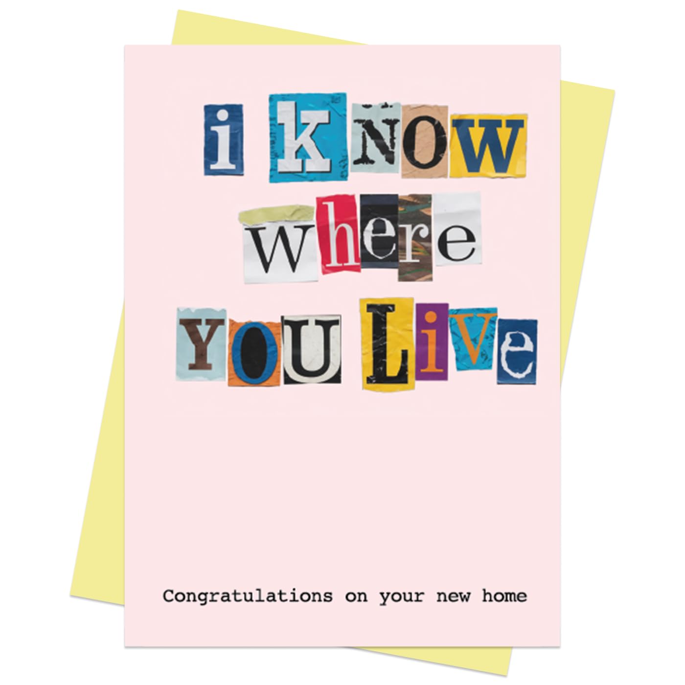 Quirky New Home Greeting Card with Envelope – Modern Housewarming Card – Funny New Home Card – Unique Housewarming Gift (Where You Live)