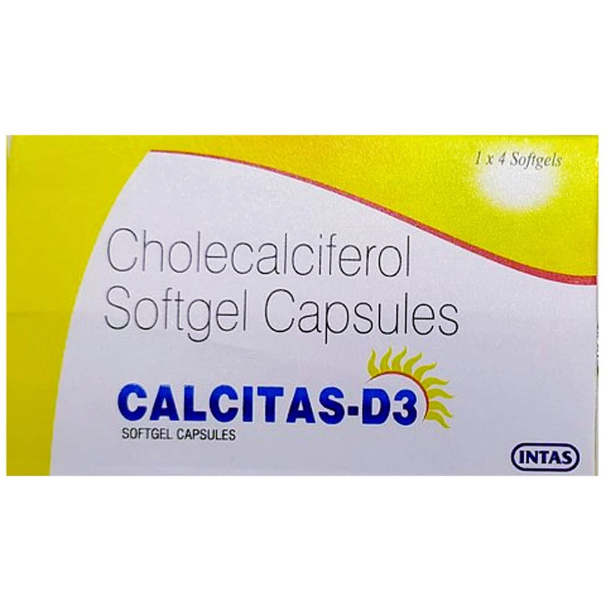 intas pharmaceuticals Calcitas D3 Capsules 1 * 4