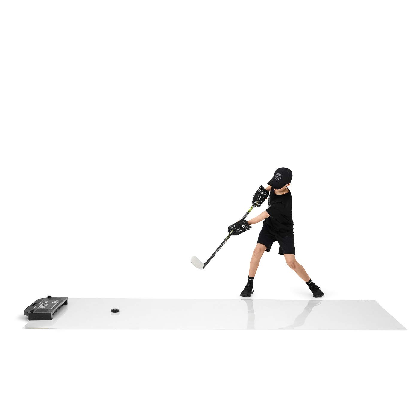 Better Hockey Extreme Passing Kit Pro XL - Great Training Aid for Shooting, Stickhandling and One Timers - Extra Large Shooting Pad with Puck Rebounder - Simulates The Feel of Real Ice