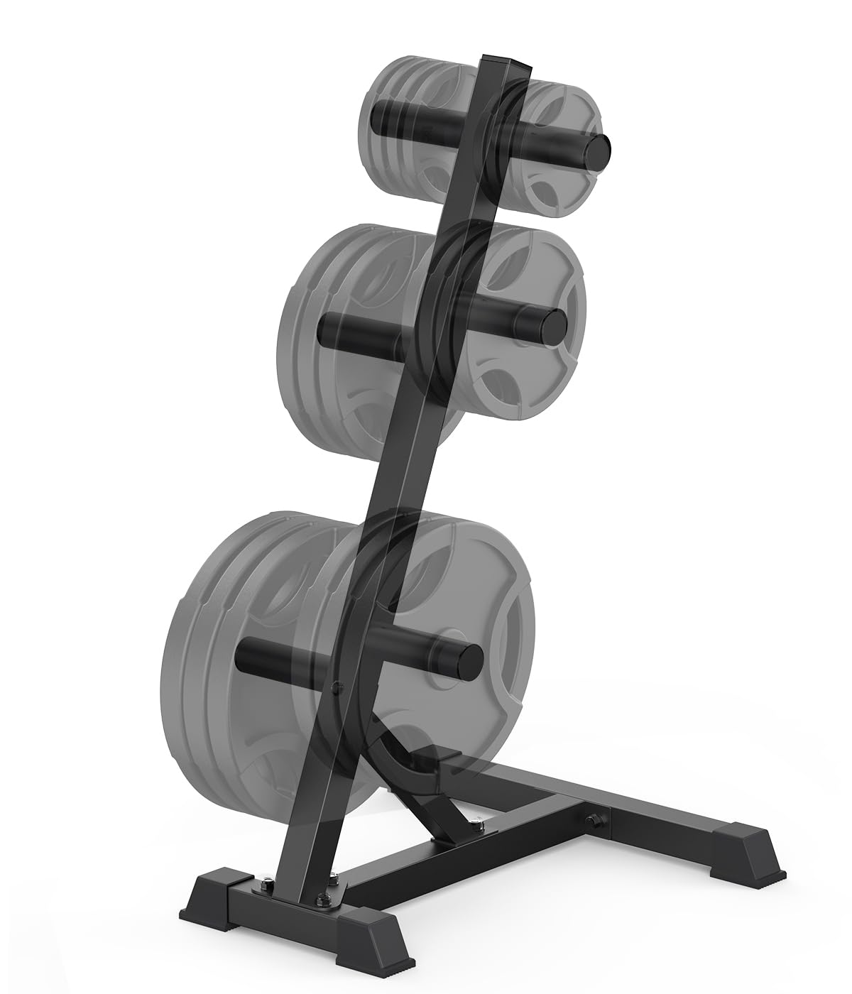 Olympic Weight Plate Tree Weight Rack for 2-inch Weight Plates/Storage Rack for Exercise Weights for Home Gym, 500 lbs Capacity