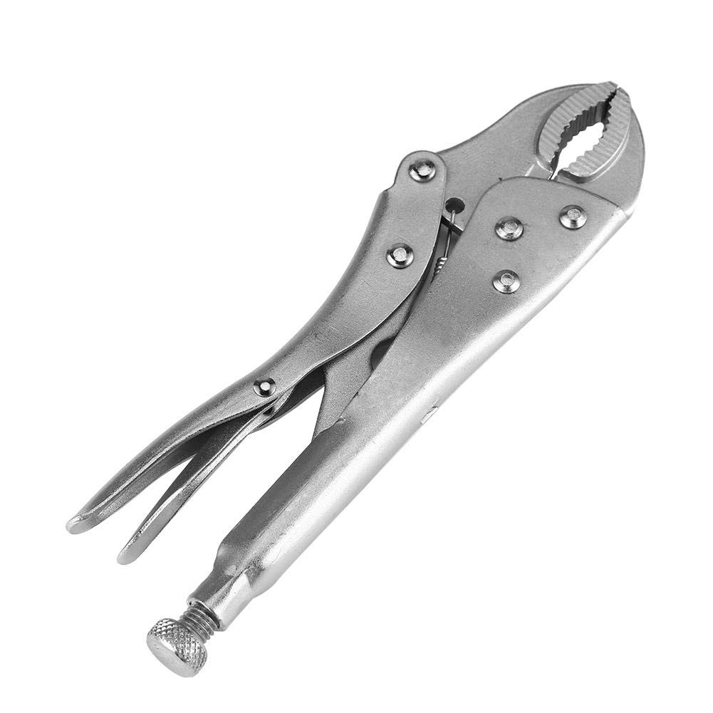 DemiawakingUK 10 Inch Locking Pliers Curved Jaw Round Nose Anti Slip Vice Grip Clamp Welding Pliers