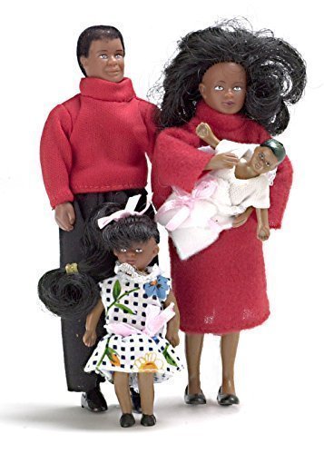 Dollhouse Miniature African American Dollhouse Family