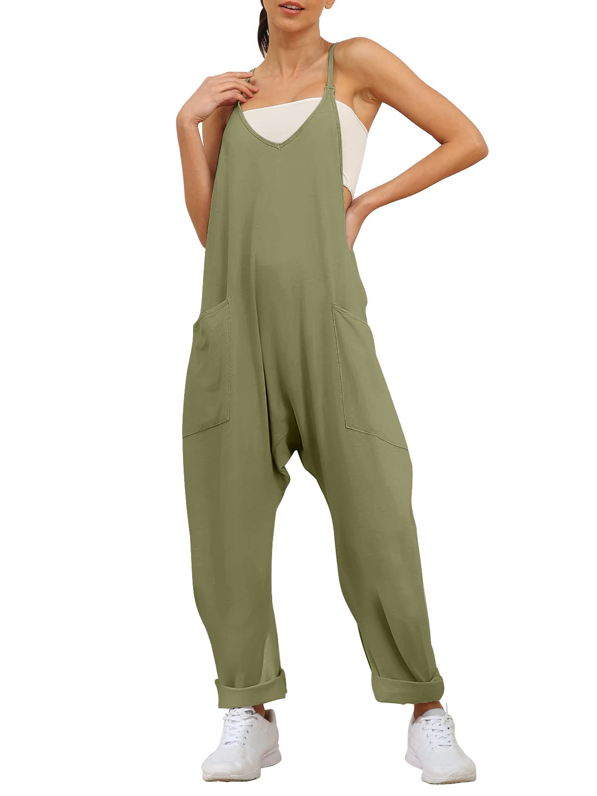 Trendy Queen Women Eztrd154_lightorange_s jumpsuits