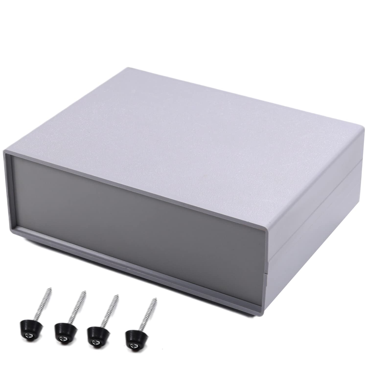 Fielect 6.69" x 5.12" x 2.17" Dustproof Electronic Junction Box Plastic Enclosure Project Box For Electronic Projects ABS Gray