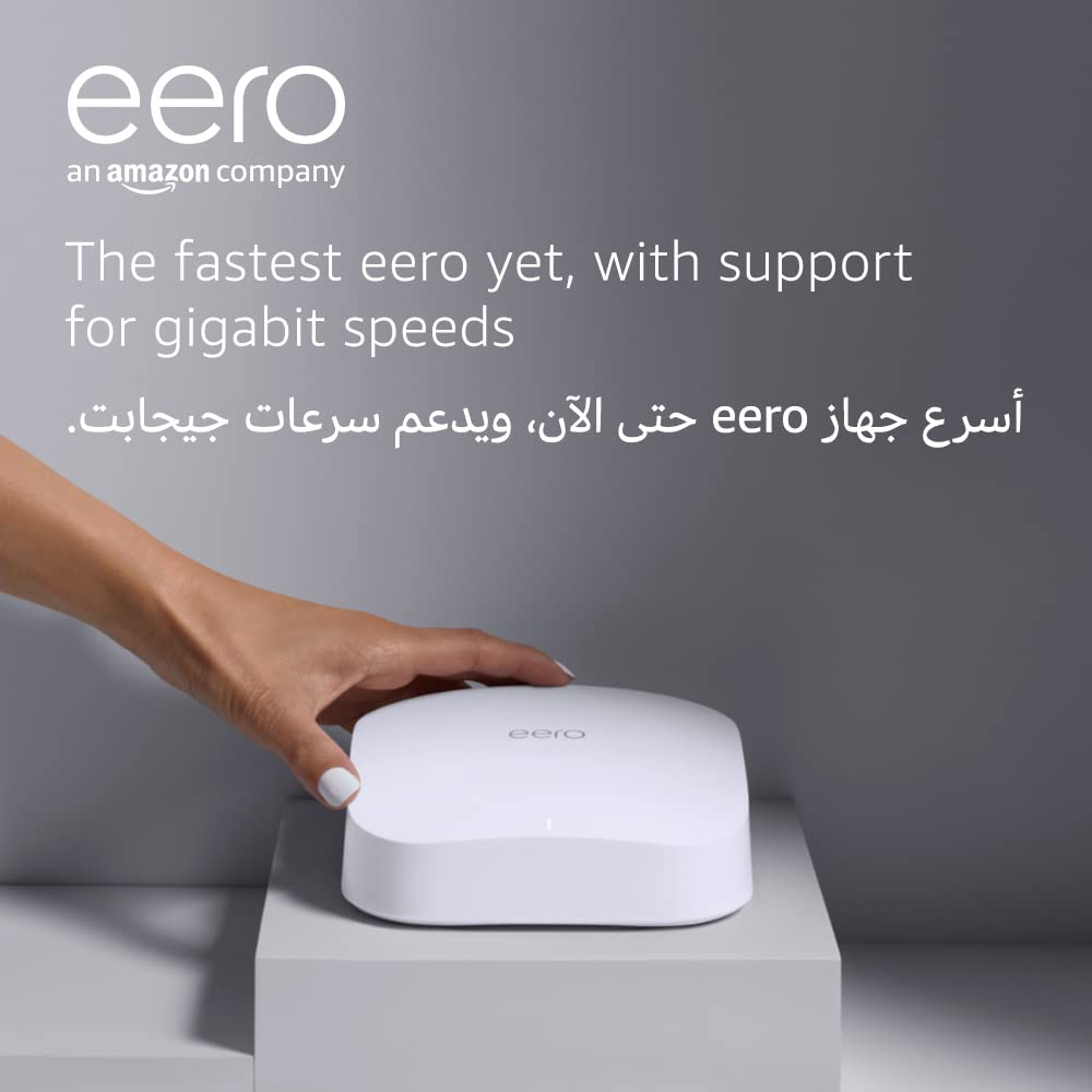 eeroAmazon Pro 6 Tri-Band Mesh Wi-Fi 6 Router | With Built-In Zigbee Smart Home Hub