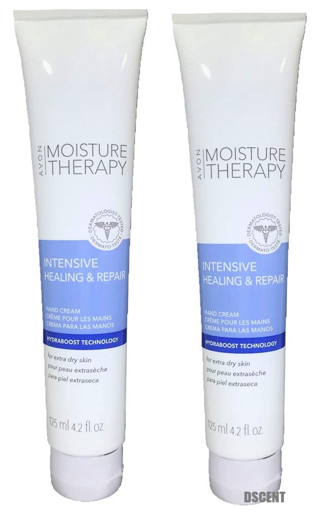 AVON Moisture Therapy Hand Cream - Ultimate Hydration for Dry Skin, 75% More Moisture, 8-Hour Hydration, Dermatology Tested, Long-Lasting Moisture, and Travel Size Hand Cream (4.2 fl oz) Lot of 2