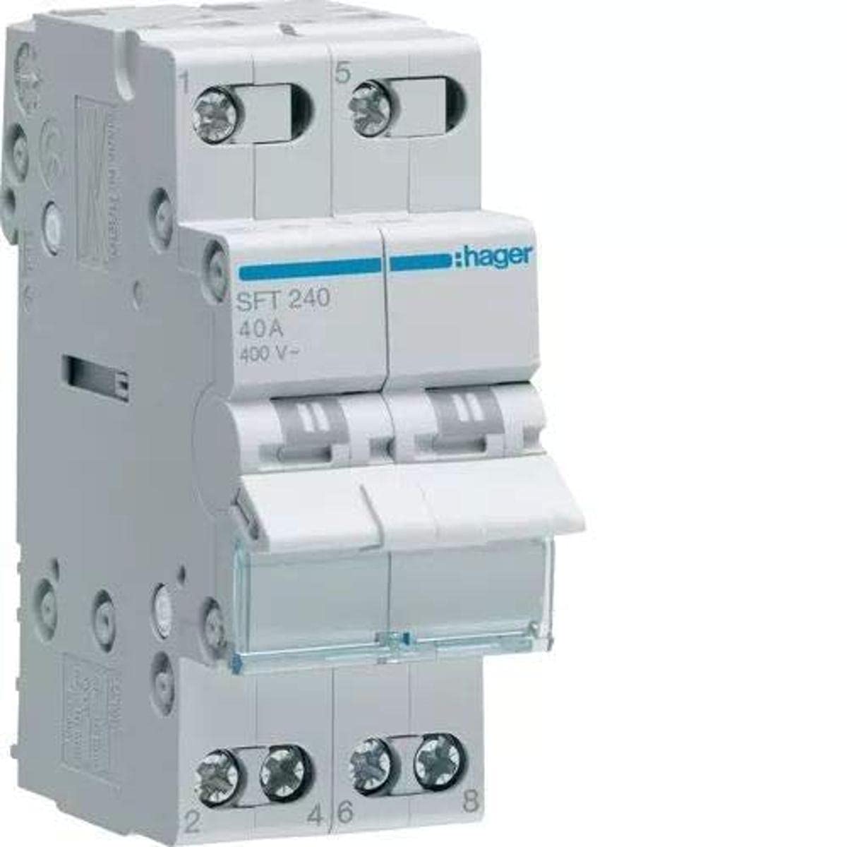 HagerModular Switch 2 Poles 40a Comun Above i-0-II