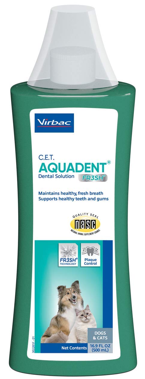 Virbac C.E.T Aquadent Dental Solution for Dogs and Cats (500 ml)