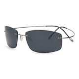 Rimless Titanium Frame Polarized Sunglasses