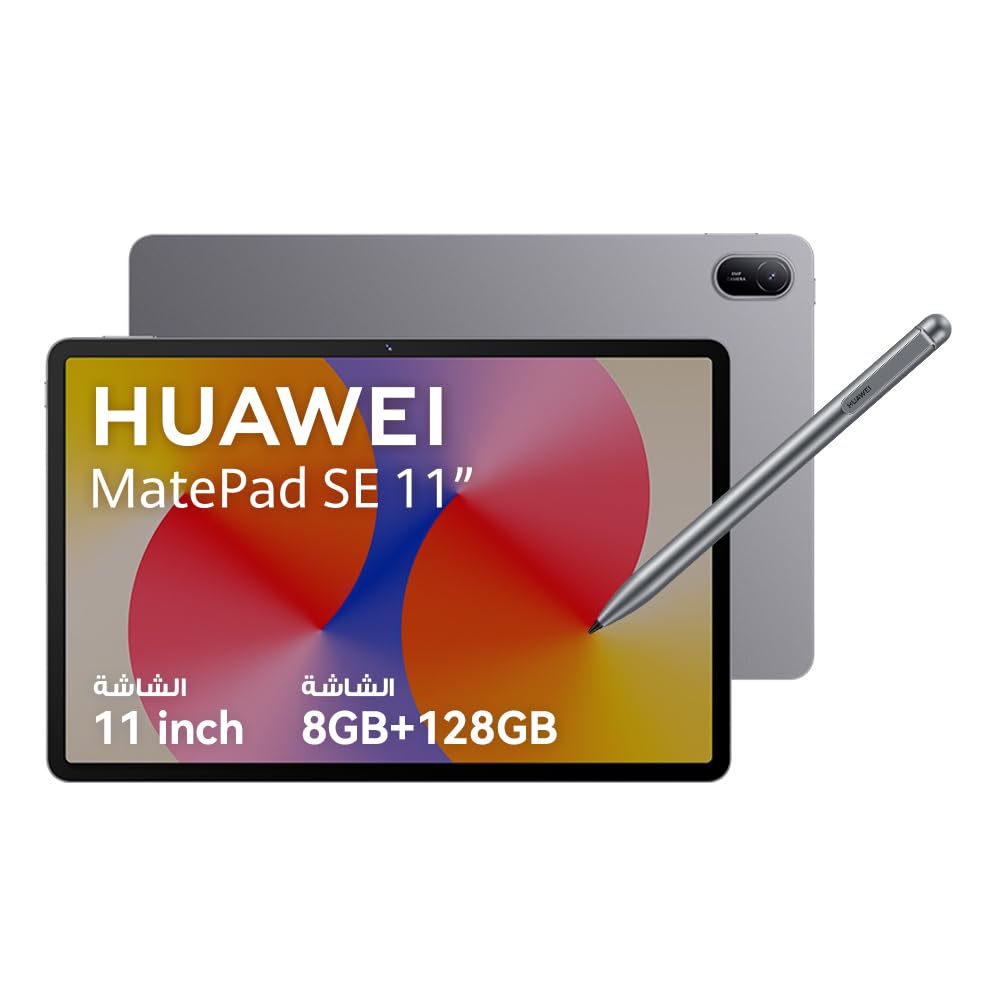 HUAWEI MatePad SE Tablet, 11-inch Eye Comfort Display, Large Capacity Battery, 8GB+128GB, Wifi, M-pencil in-box, Nebula Gray