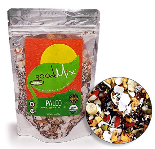 Paleo Gluten Free / Grain Free / Low Carb Diet Organic Superfood Cereal & Snack Food - by goodMix Superfoods - 8.5 oz