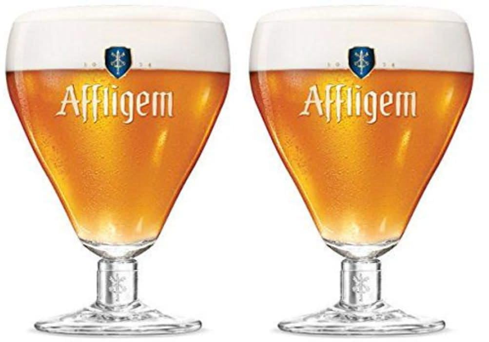 Affligem Belgian Ale Goblet Chalice Beer Glass Two Pack (2)