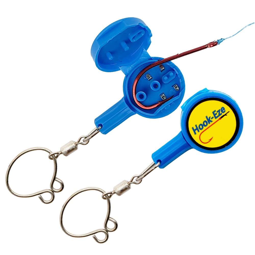 HOOK-EZE Fishing Knot Tying Tool | Protect from Fish Hooks | Tie Fishing Knots Easily | Cool Gadgets for Fishermen | Ice Fly Fishing | Fishing Accessories for Beginner Anglers | Nail Knot Tool