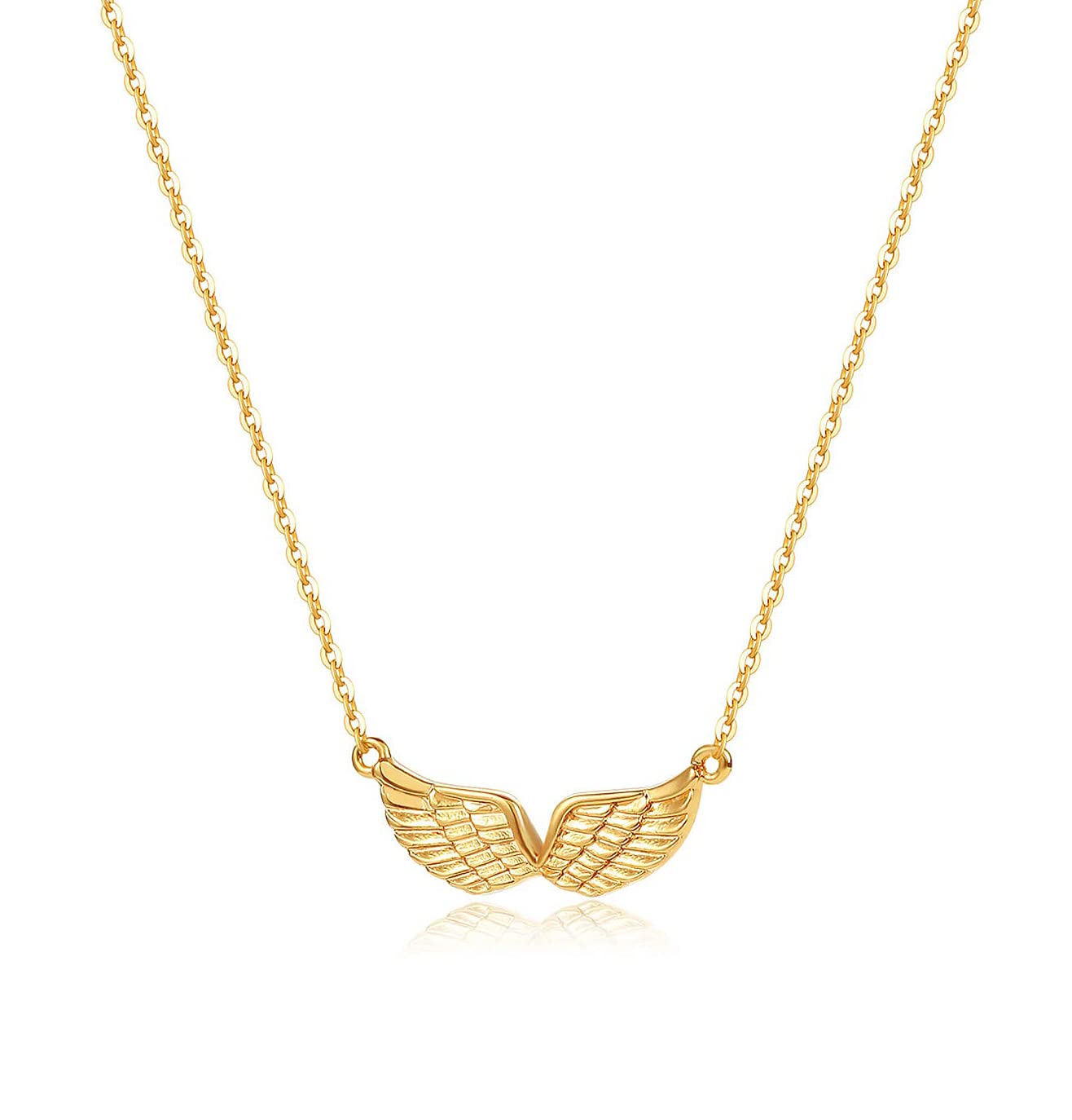 GUEMERGUEMER Dainty Mama Necklace 14K Gold Plated Heart Mommy Round Twisted Coptic Ankh Cross Cubic Zirconia Tiny CZ Mom Karma Ring Circle of Life Angel Wing Pendant Necklace Delicate Gifts Mother's Day