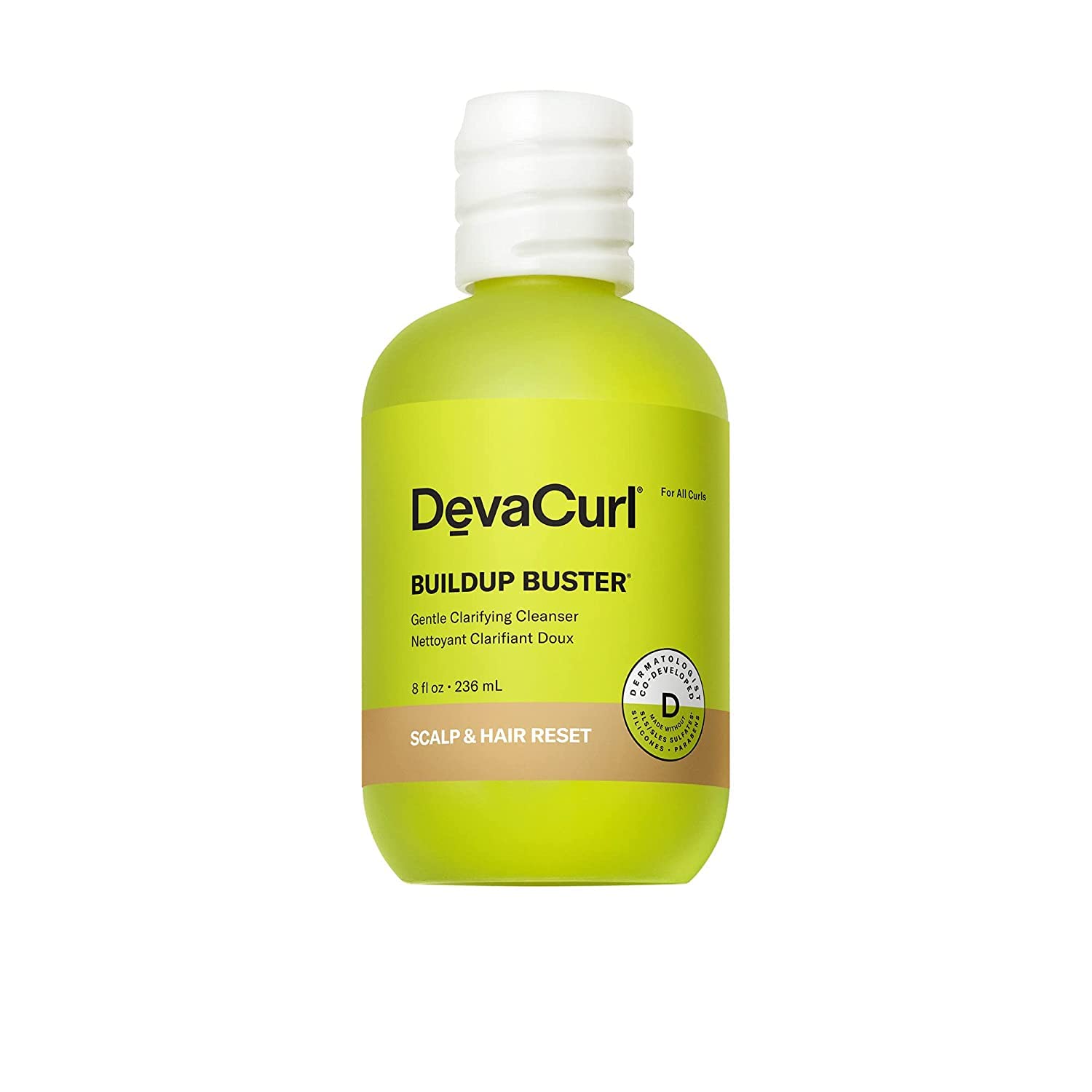 DevaCurl Buildup Buster Gentle Clarifying Cleanser | Non-Stripping Formula | Removes Product Buildup | For All Waves, Curls, and Coils