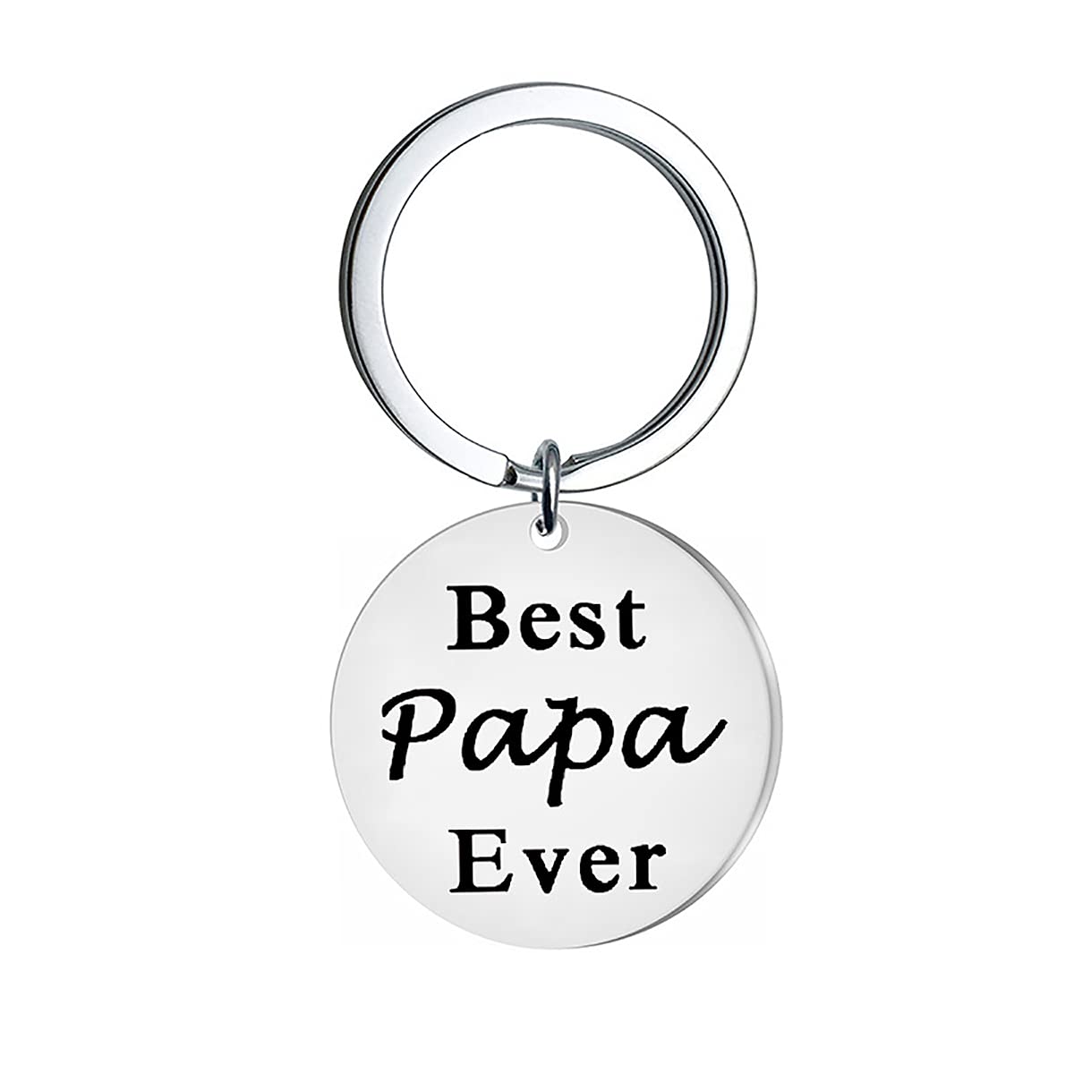 KASTWAVEStainless Steel Keychain Fathers Day Dad Gifts from Daughter Son Keychain Birthday Gifts for Father, stainless_steel, One size