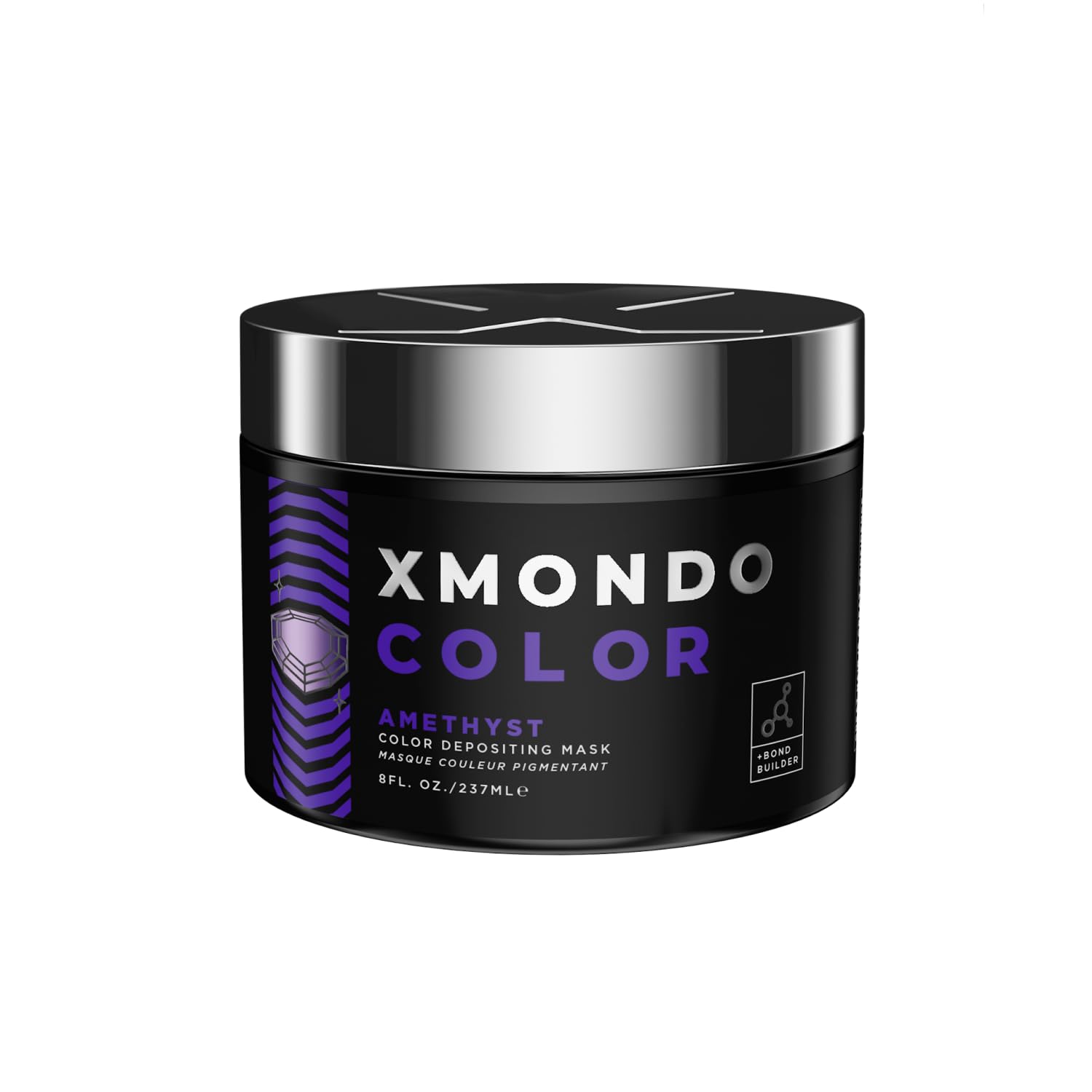 XMONDOColor Amethyst Depositing Mask & Semi-Permanent Purple Hair Dye | Infused with Bond Booster Technology & Hyaluronic Acid for Nourishment, Revitalization & Repair, Vegan Formula, 8 Fl Oz 1-Pack