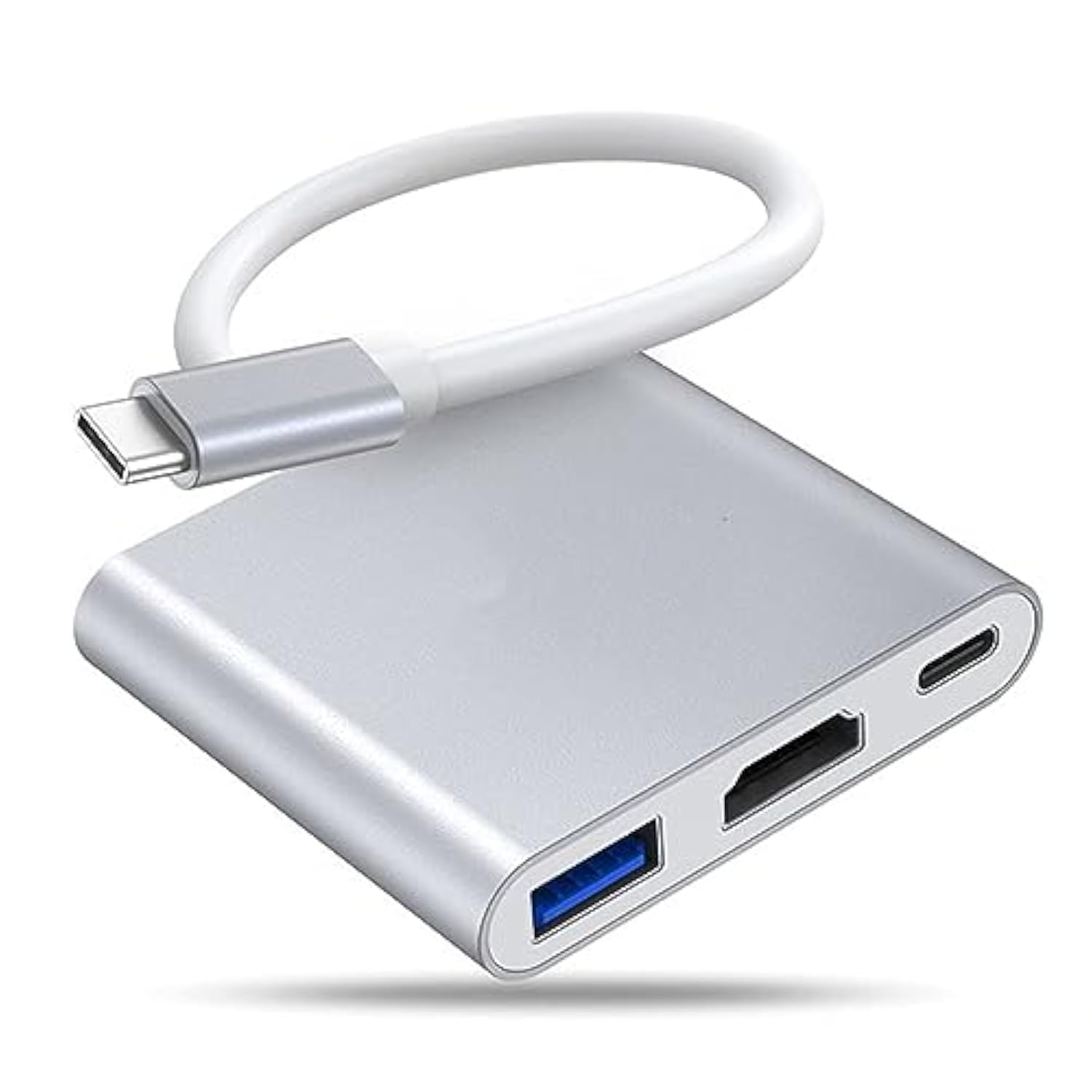 ECVV 3 in1 USB C Hub, Multiport Adapter, HDMI 4K Multiport Adapter/Type C/USB 3.0 Converter Laptops Macbook Chromebook Type C Devices