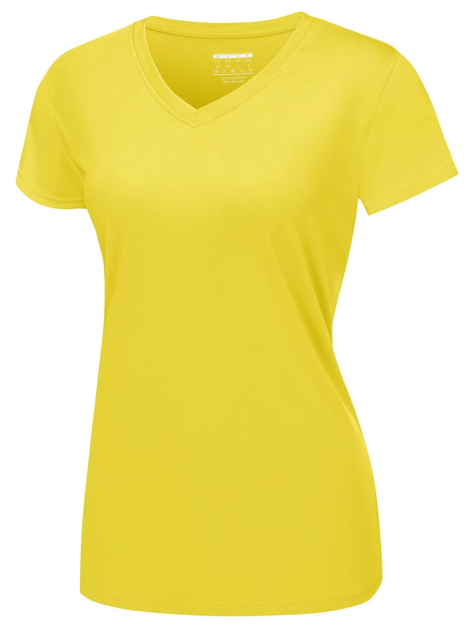 MAGCOMSENWomen's T Shirts V-Neck Short Sleeve UPF 50+ Sun Protection Performance Quick Dry Athletic Shirts Tee Tops