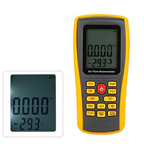 GM8902 Digital Anemometer Wind Speed/Air Flow/Air Temperature Meter Tester Measuring 0~45m/s with USB Interface & Data Record