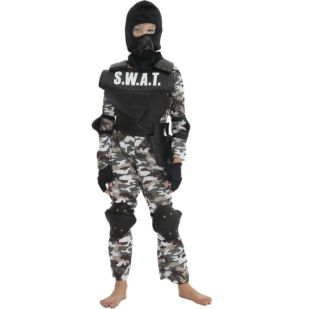 Kids Special Forces Costume Boys Army Uniform Child Halloween Hunting Cosplay Soldier Camo Camouflage Fancy Dress Outfit